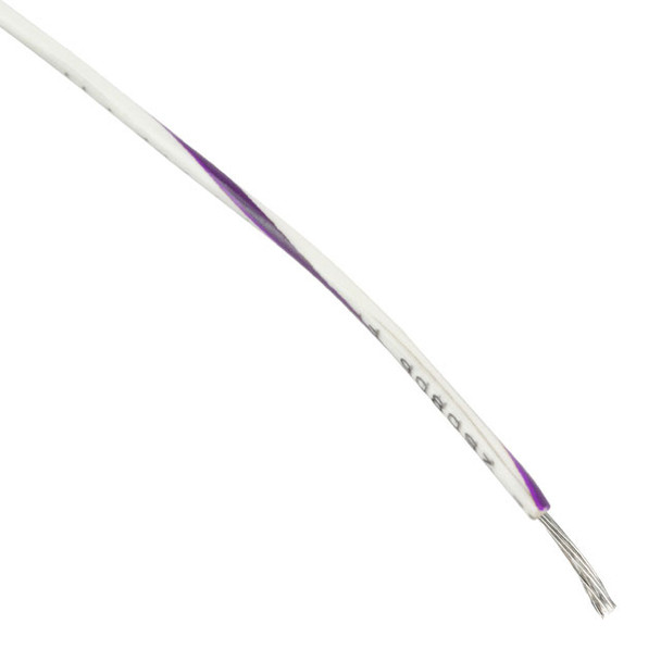 Alpha Wire 1553 WV005 Hook-Up Strnd 20Awg Wht/Vio 100' | American Cable Assemblies